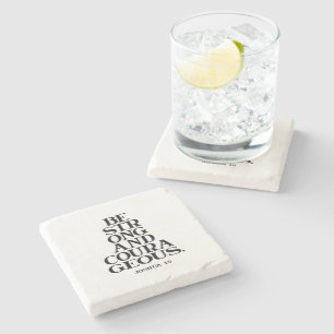Bible verse Joshua Stone Coaster
