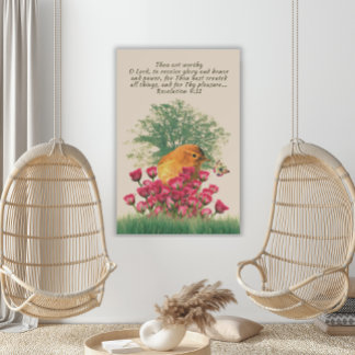 Bible verse large canvas nature art foam board