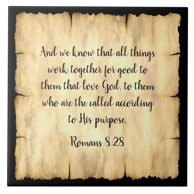 Bible Verse - Large Ceramic Tile (Front)