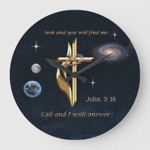 Bible verse large clock
