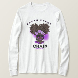 Bible Verse Long Sleeve T-Shirt For Black Women