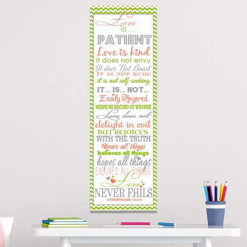 Bible Verse Love Is 1Corinthians  Poster