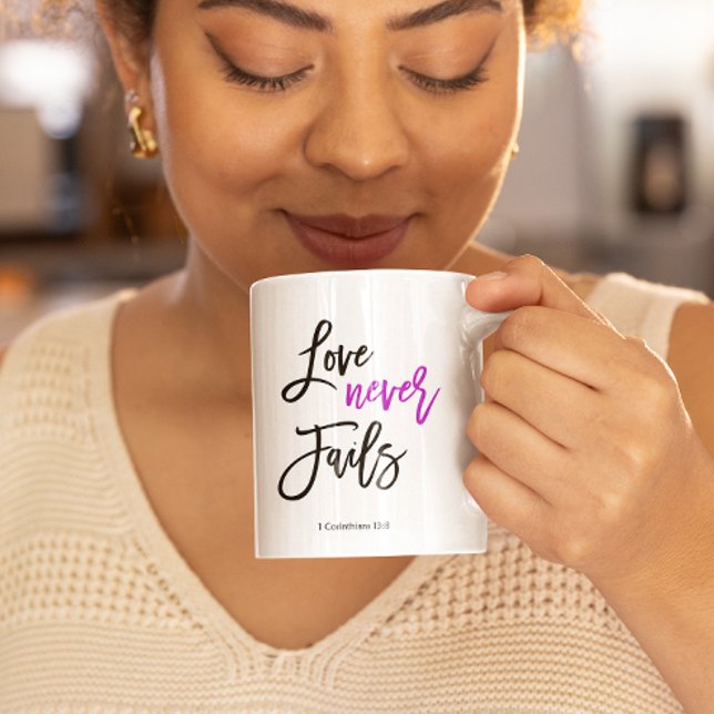Bible verse | Love never fails Coffee Mug (Creator Uploaded)