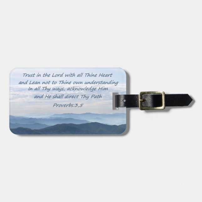 Bible verse luggage tag (Front Horizontal)