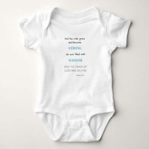 Bible Verse Luke 240 Baby Bodysuit