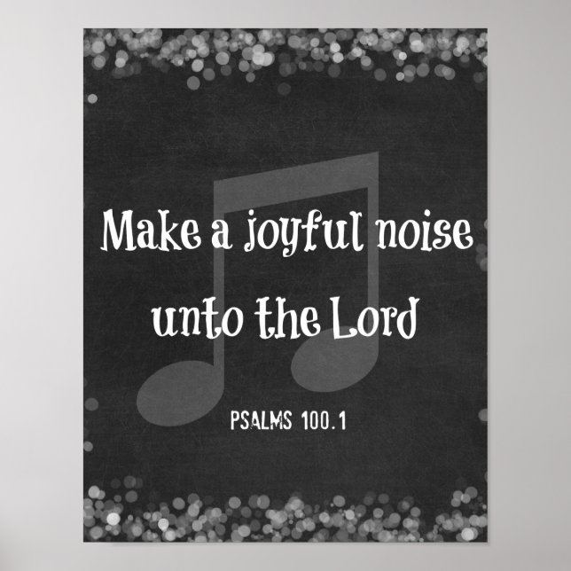 Bible Verse: Make a Joyful Noise Poster (Front)