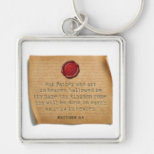 BIBLE VERSE - Matthew 6:9 - Keychain