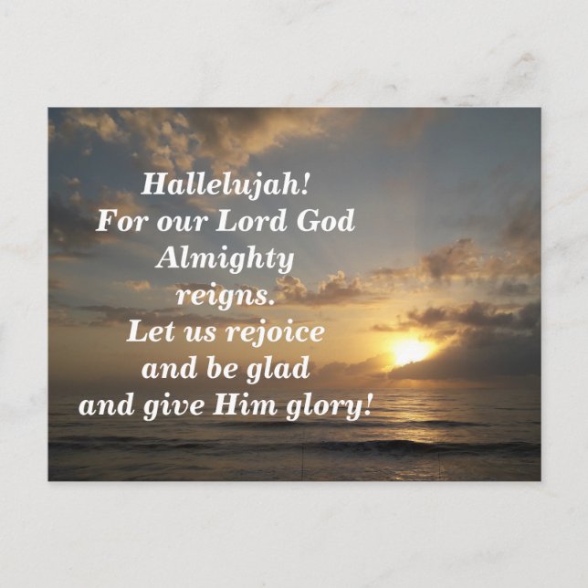 Bible Verse Memory Card Revelation 19:6-7 (Front)