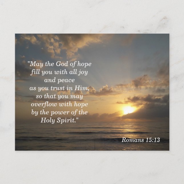 Bible Verse Memory Card Romans 15:13 (Front)