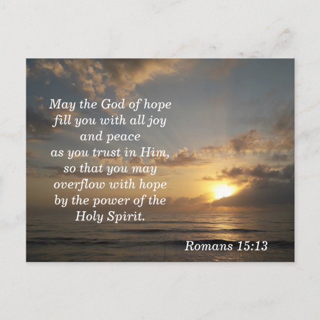Bible Verse Memory Card Romans 15:13 (Front)