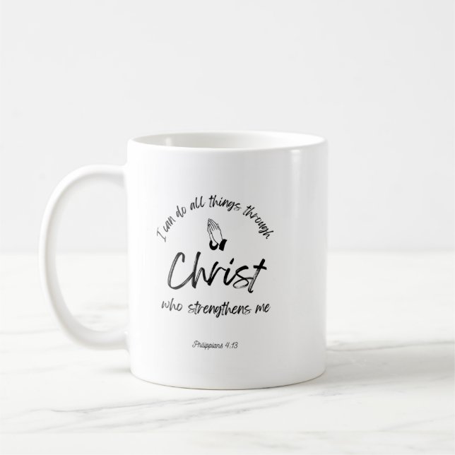 Bible verse mug - Christ strengthens me (Left)