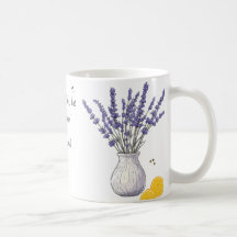 Bible Verse Mug Lavender and Lemon theme