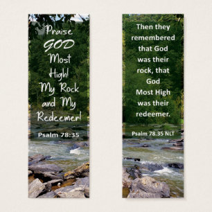 Bible Verse My Rock My Redeemer Mini Bookmark