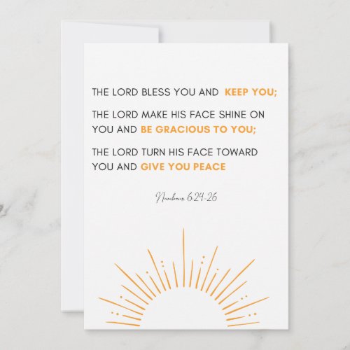 Bible verse Numbers 624 _ The Lord Bless You Invitation