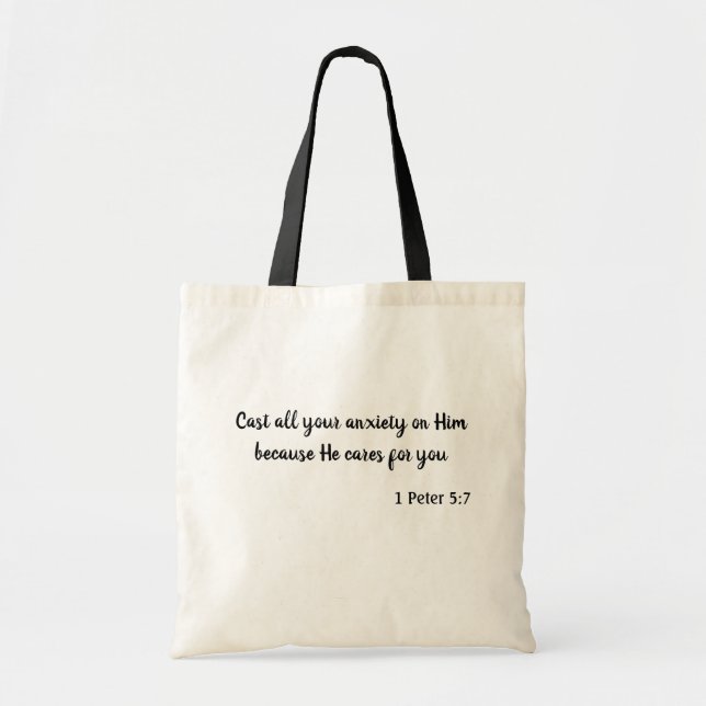 Bible Verse of Encouragement Tote Bag (Front)
