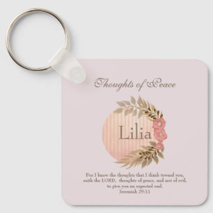 Bible Verse of Peace Keychain