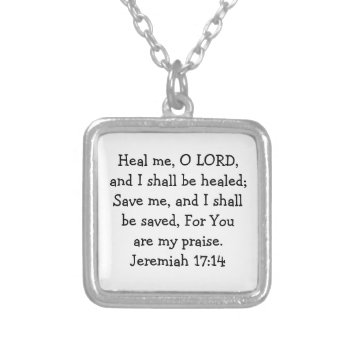 Bible Verse On Healing Necklace by LPFedorchak at Zazzle