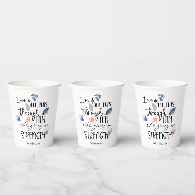 Bible verse  paper cups (Multi)
