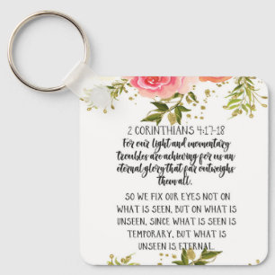Bible Verse Personalized Square Keychain