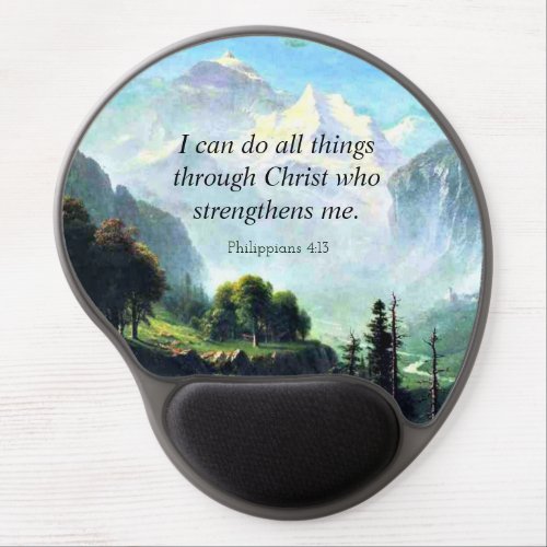 Bible verse Phil 413 I can do all things Gel Mouse Pad