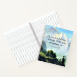 Bible verse, Phil 4:13, I can do all things... Notebook