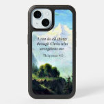 Bible verse, Phil 4:13, I can do all things... iPhone 15 Case