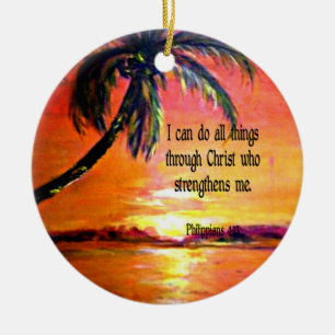 Bible verse, Philippians 4:13 Bathroom Set Ceramic Ornament