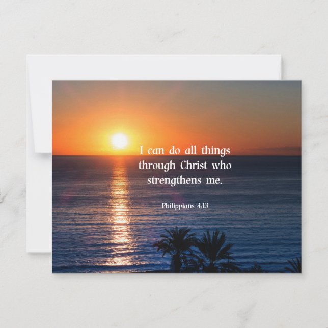 Bible verse, Philippians 4:13 Card (Front)