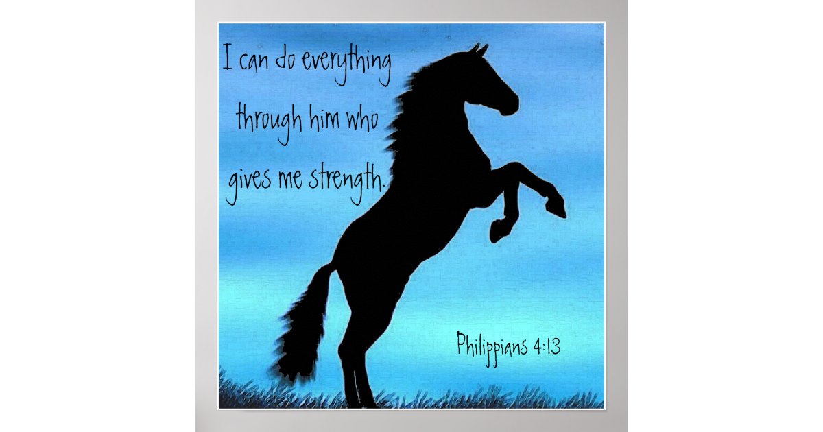 blankets verses bible with baby bible horse verse Philippians  Zazzle 4:13 poster