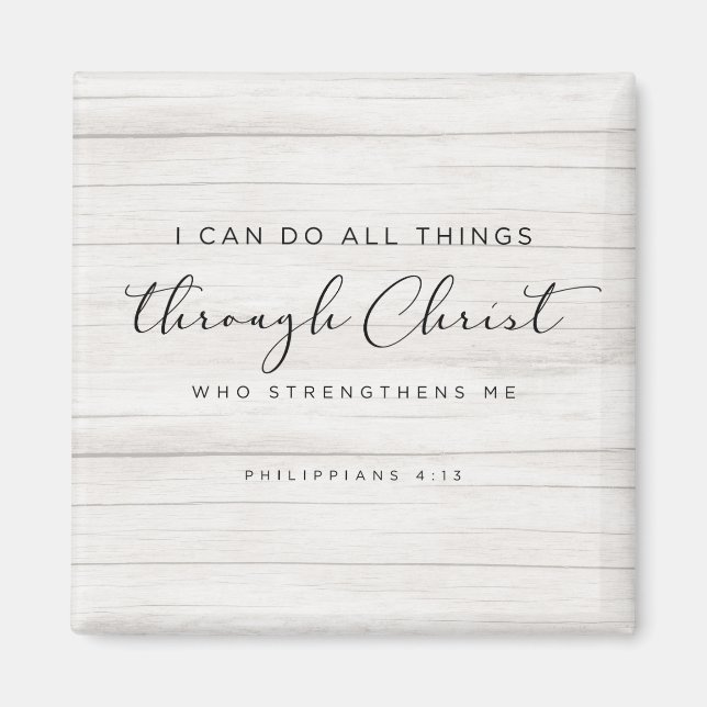 Bible Verse Philippians 4:13 I Can Do All Things Magnet (Front)