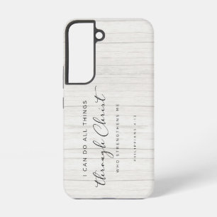 Bible Verse Philippians 4:13 I Can Do All Things Samsung Galaxy S22 Case