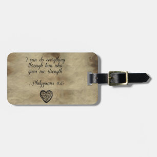 Bible Verse Philippians 4:13 Luggage Tag