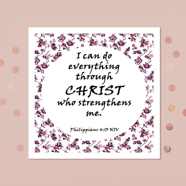 Bible verse Philippians Square  Napkins (Creator Uploaded)