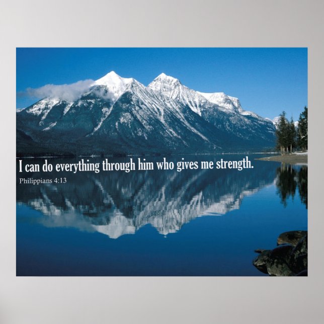 Bible Verse Phillipians 4:13 Poster (Front)