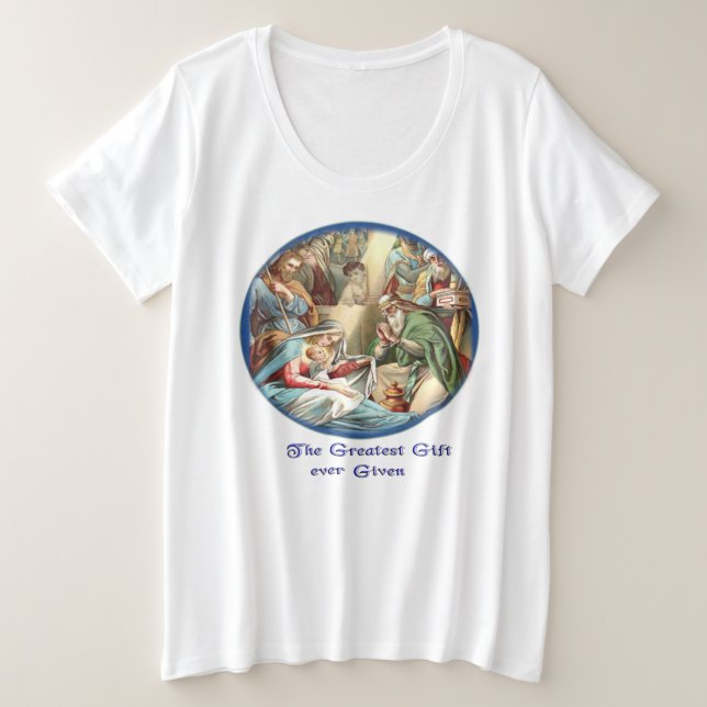 Bible Verse Plus Size T-Shirt (Design Front)