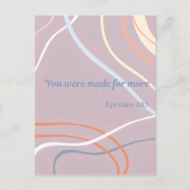 Bible verse postcard| Christian typography|  Postcard (Front)