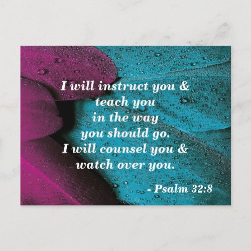 Bible Verse Postcard Psalm 328 Teach Me