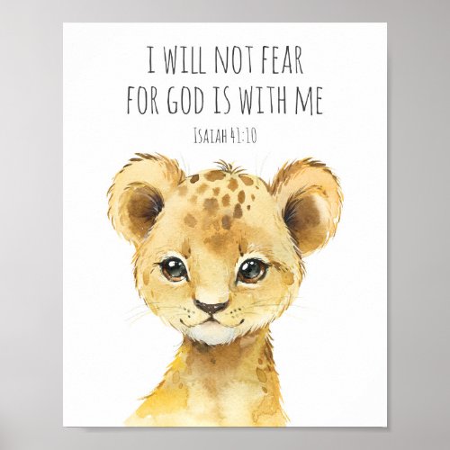 Bible Verse Poster for Kids Bedroom Decor