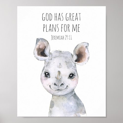 Bible Verse Poster for Kids Room Decor