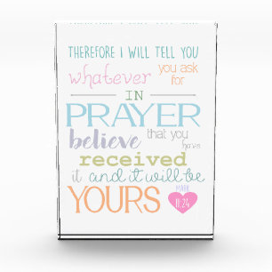 Bible Verse Prayer & Faith Christian Pastel Colors Photo Block