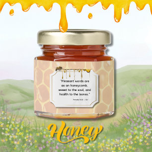 Bible Verse Proverbs 16:24 Honey Jar Favors
