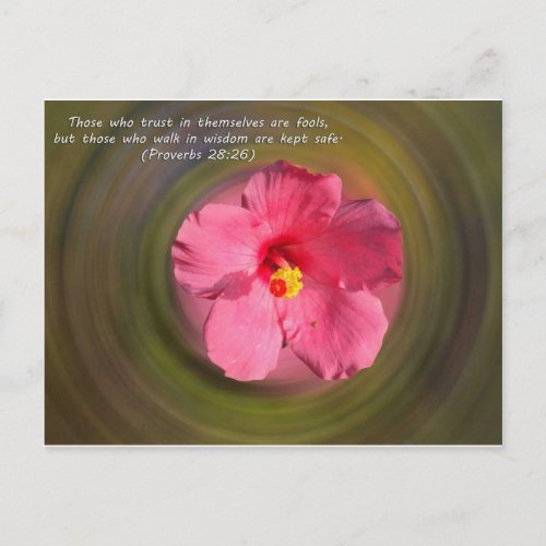 Bible Verse Proverbs 2826 Postcard