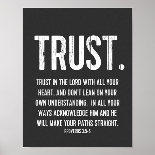 Bible Verse Proverbs 35_6 Black and White Poster