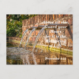 Bible Verse Proverbs 4:23 Guard Your Heart  Postcard