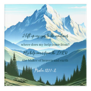 Bible Verse Psalm 121:1-2 Acrylic Print
