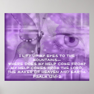 Bible verse Psalm 121 prayer poster