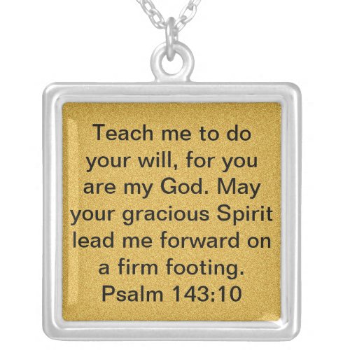 Bible verse Psalm 14310 encouragement necklace