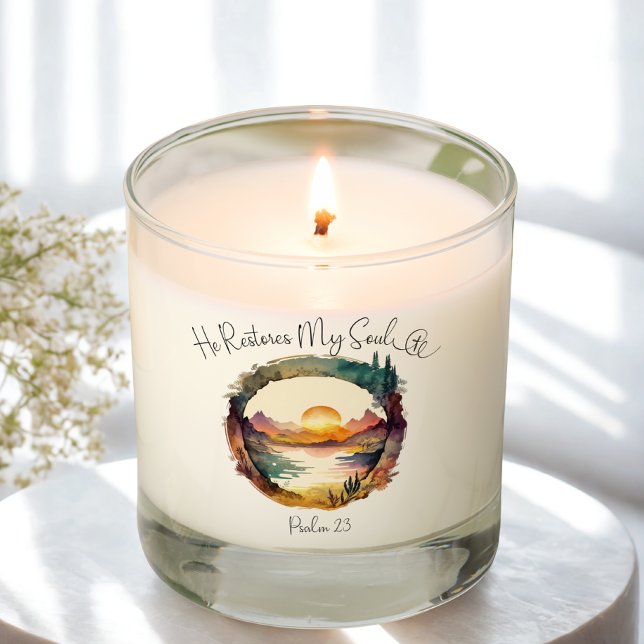 Bible Verse Psalm 23 Scented Candle (Creator Uploaded)