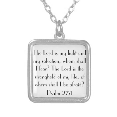 Bible Verse Psalm 27:1 Necklace