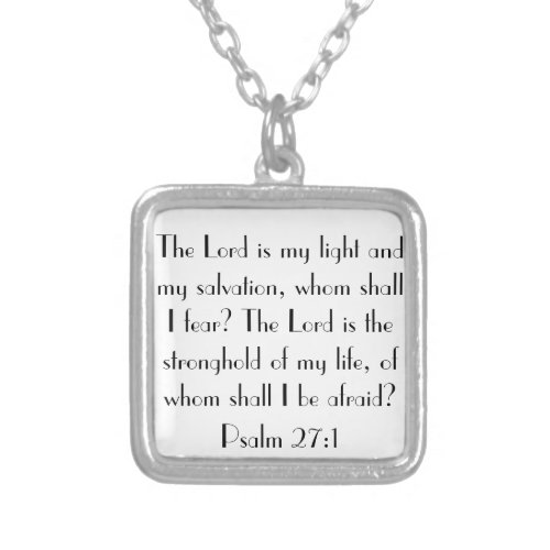 bible verse Psalm 271 necklace